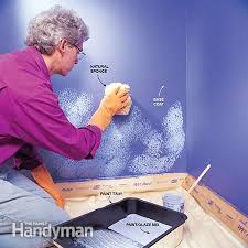 How To Sponge Paint A Wall Diy Wall