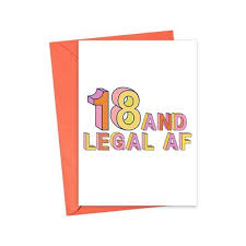 funny 18th birthday card gift for