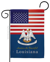 Louisiana Americana States Garden Flag