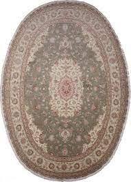 persian tabriz green oval 8x11 ft and