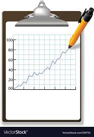Pen Drawing Financial Growth Chart Clipboard
