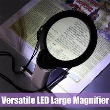 6x 2x Large Magnifying Glass Magnifier Lamp Reading Sewing Craft Hand Free Stand