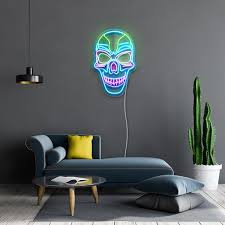 Voodoo Skull Neon Sign Colorful
