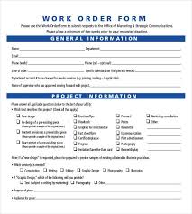 14 Work Order Templates Word Excel Pdf Templates