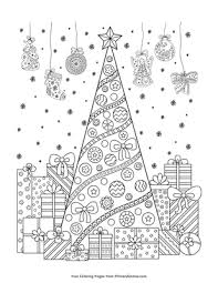 Includes popular images like santa, gingerbread, reindeer, and more Christmas Tree With Presents Coloring Page Free Printable Pdf From Primarygames
