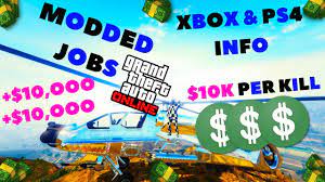 Buy gta 5 modded accounts at pinemodz. 1ok Per Kill Xbox Ps4 Modded Jobs Info Link Unlimited Money Glitch Make Money Fast Gta 5 Online Myjob News