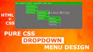 dropdown menu design with submenu