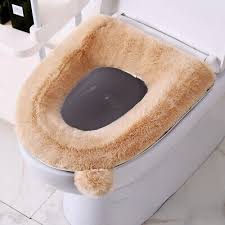 Warmer Toilet Seat Cover Faux Fur Mat