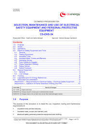 Selection Maintenance And Use Of Electrical Safety
