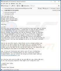 next of kin email scam removal and