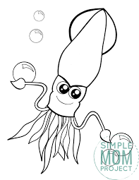 Search through 623,989 free printable colorings at getcolorings. Free Printable Squid Coloring Page Simple Mom Project