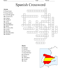spanish family terms crossword wordmint