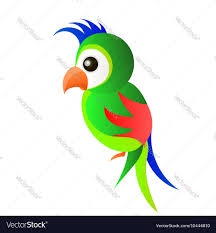 parrot logo bird royalty free vector