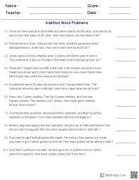 Word Problems Worksheets Dynamically