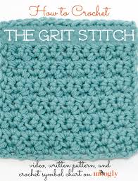 How To Crochet The Grit Stitch Video Written Pattern Chart