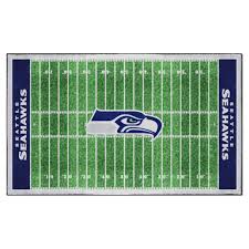seattle seahawks 6x10 plush rug