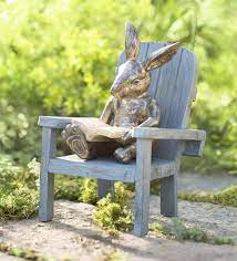 Reading Rabbit Garden Statue Outdoor