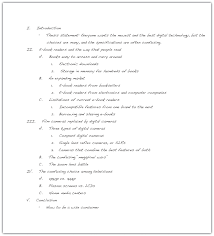 Argumentative essay outline template pdf   Tips for writing a     resume sample essay outline examples argumentative on animal