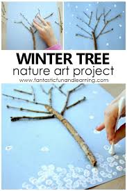 winter tree art for kids fantastic