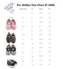 size chart for baby shoes tickle toes
