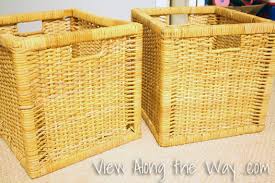 staining wicker baskets and finding