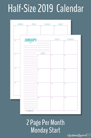 The Two Pages Per Month 2019 Calendars Are Ready Scattered Squirrel