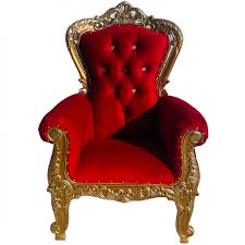 Gold And Red Kid Throne Chair Ladyb