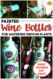 Painted Wine Bottles For Watering