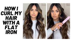 how i curl my hair with a flat iron
