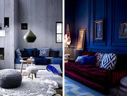 trend alert indigo blue living room