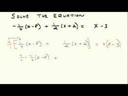 Solve Equation With Fractions And