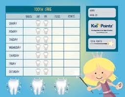 Brushing And Flossing Teeth Charts For Kids Kid Pointz