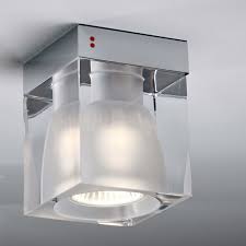 Ice Cube Ceiling Spotlight With Pressed Crystal Glass