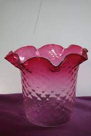 Antique Ruby Glass Lamp Shade X