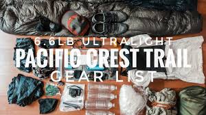 my 6lb pacific crest trail gear list