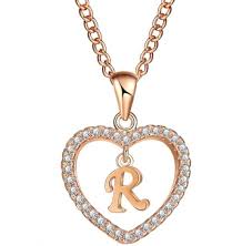 The Crystal Necklace Is Designed Exclusively For A Heart Shaped R Shape For Women