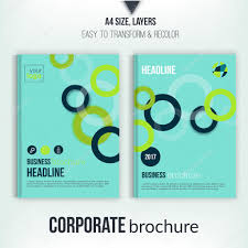 Brochure Cover With Overlapping Circles Illustration