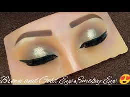 brown and gold smokey eye sultry
