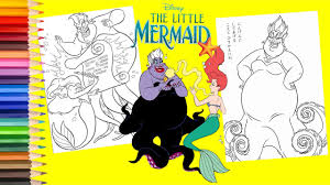 The sea and all its spoils bow down to this interactive coloring page featuring ursula the sea witch from disney's animated classic the little mermaid! Coloring The Little Mermaid Princess Ariel Disney Villain Ursula Coloring Pages Youtube