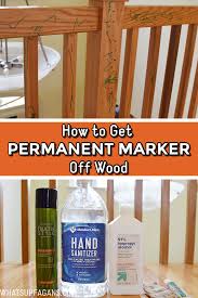how to get permanent marker off wood
