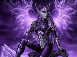 purple drow elf fantasy purple