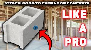 attach wood to concrete or cement