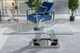 Chrome Rotating Wings Coffee Table