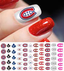 montreal canans hockey nail art