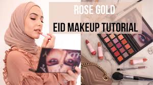 rose gold eid makeup tutorial with