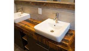 white oak custom bathroom counter