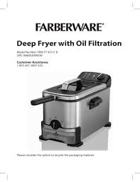 farberware deep fryer owner s manual