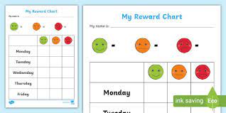 editable teacher reward chart template