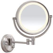 brushed nickel wall mount mirror