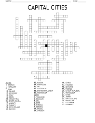 capital cities crossword wordmint